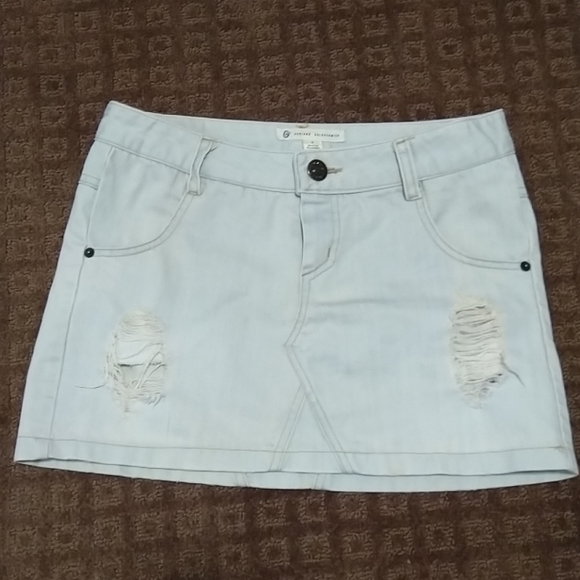 Adriano goldshmeid miniskirt faded denim Nordstrom - Picture 1 of 8